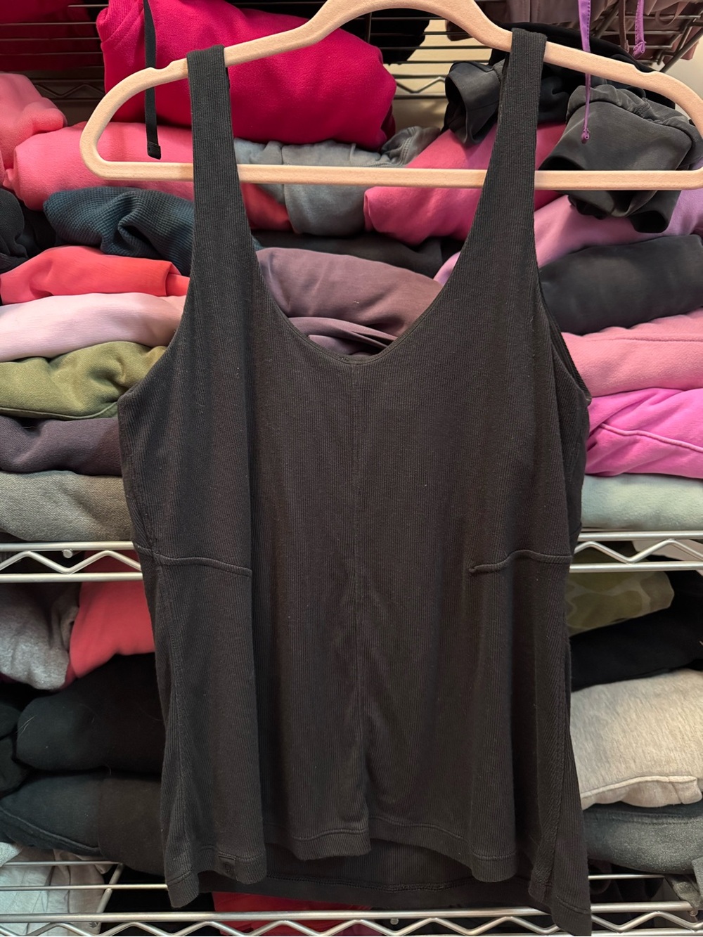 lululemon Ribbed Micro-Modal Tank Top - Black size 12 - Picture 4 of 7